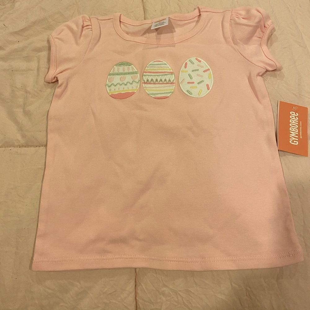 2x25-Girls Embroidered Easter Top - Garden Party